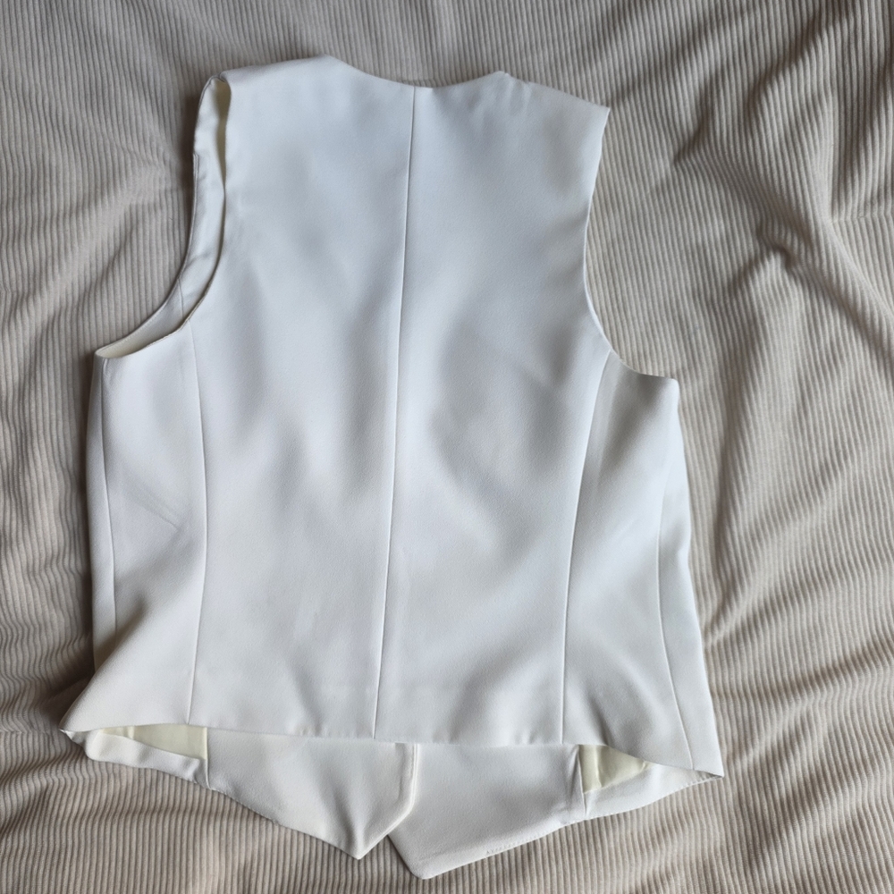 Mango suited Vest With Button off white BNWT - Picture 7 of 16